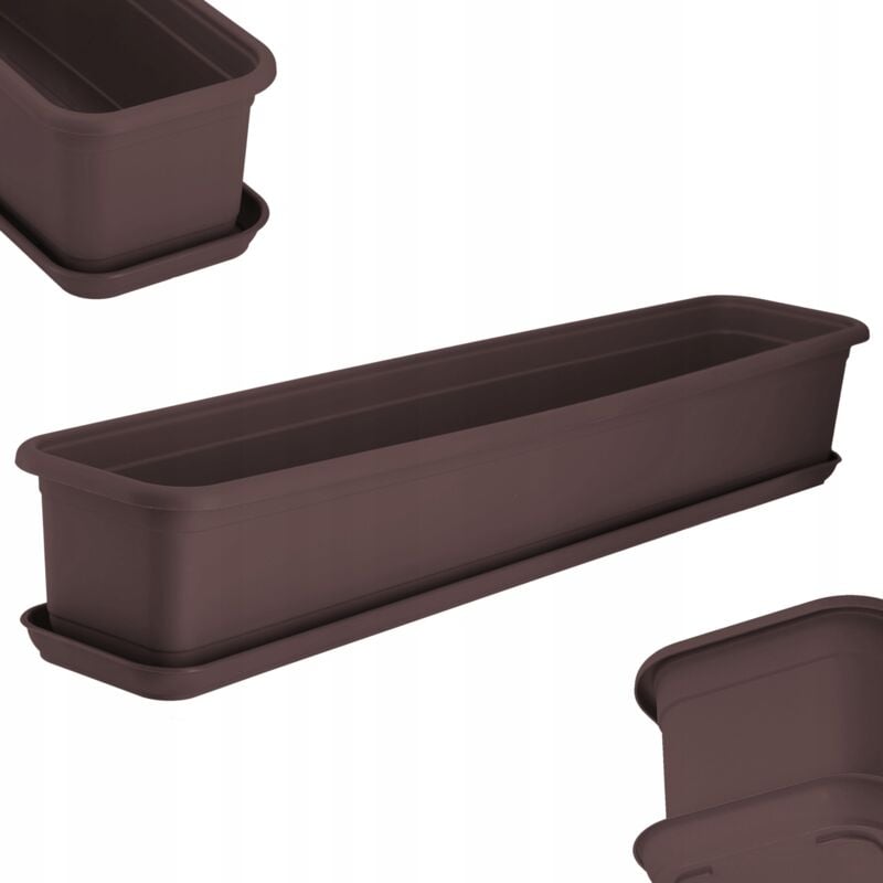 Kadax - Balconnière Pot de Fleurs 80cm + Support