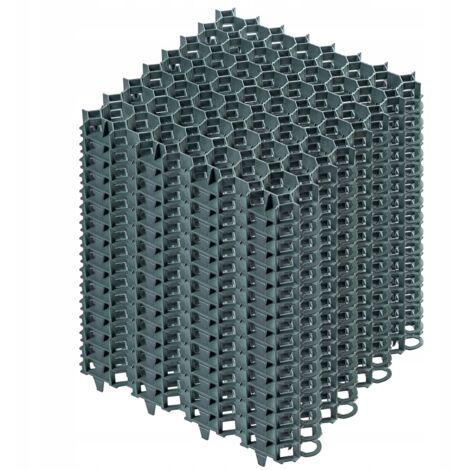 KADAX Baldosas estabilizadoras de plástico de 50 cm, estabilizadores de grava, losas de césped para jardines, rejillas de césped (verde, 16 unidades)