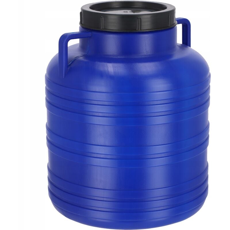 Baril en Plastique avec Couvercle Hermétique et Poignées Ergonomiques, Tonneau Idéale pour la Conservation des Aliments et Liquides (30L) - Kadax