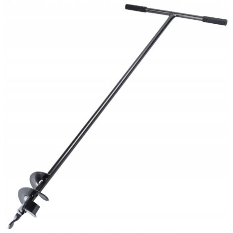 KADAX Barrena manual con mango de metal, herramienta de jardinería portátil para cavar agujeros, plantar árboles e instalar cercas (100 mm)
