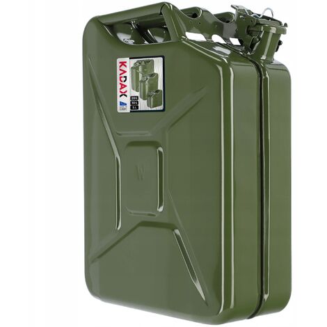 KADAX Benzinkanister, aus Stahl, für Benzin und Diesel, Grün, 20L