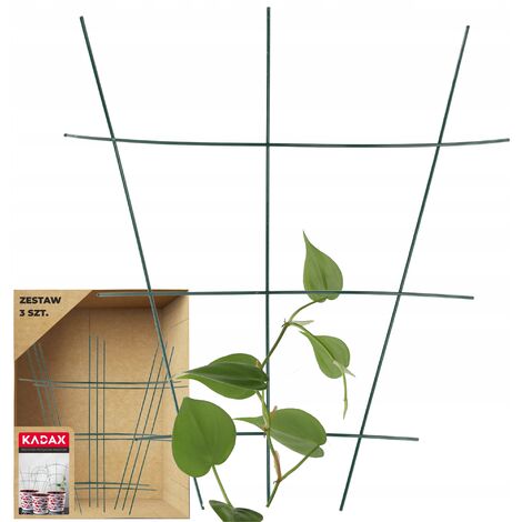 KADAX Blumengitter aus Stahl, 3er Set, Rankgitter, 42 cm