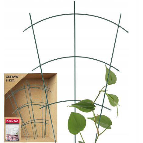 KADAX Blumengitter aus Stahl, 3er Set, Rankhilfe für Kletterpflanzen, 42 x 31 cm