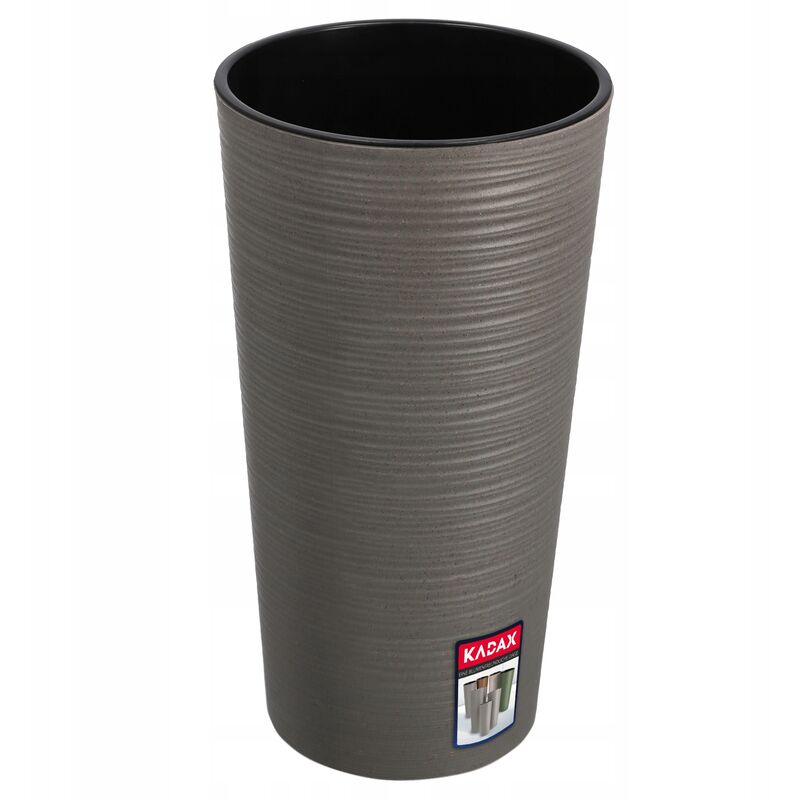 Kadax Bio-blumentopf, Mit Einlage, Pflanzkübel, 25 Cm, Grau