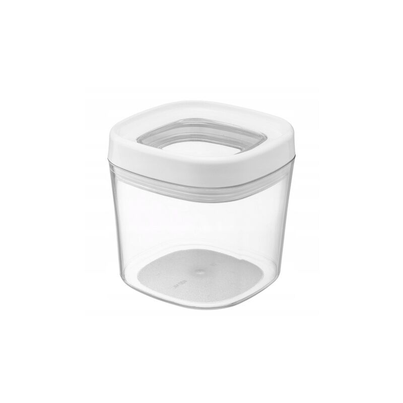 Kadax - Boîte de rangement transparente en plastique avec couvercle pour farine, céréales, sucre et pâtes (600 ml, blanc)