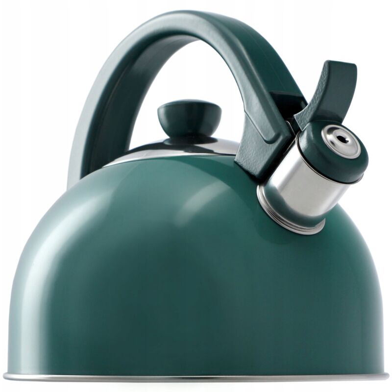 Kadax - Bouilloire en acier inoxydable - 1,7 l - Différentes couleurs - Pour tous les types de feux - Bouilloire rétro - Vert