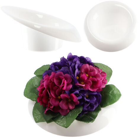 KADAX Cache Pot de Fleur Composition Ikebana Blanc 9 cm