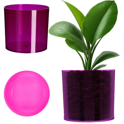 KADAX Cache-Pot de Fleur Pot de Fleur Rond 12,5 cm