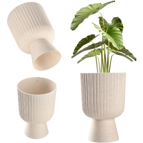 KADAX Cache-Pot de Fleur Support de Fleur de Pelouse 14 cm Beige