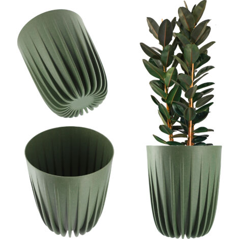 KADAX Cache-Pot Eco + Insert Vert 14,5x17cm