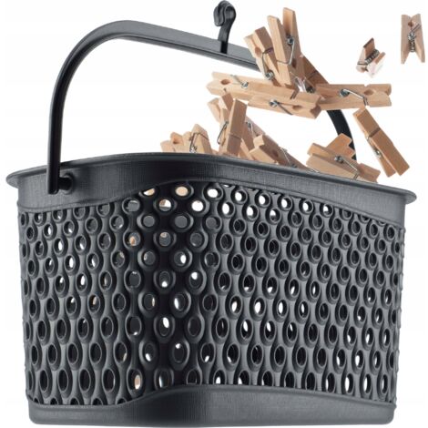 KADAX Cesta colgante con clips Contenedor para clips rectangular gris