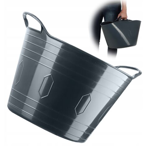 KADAX Cesta flexible universal para la colada, lavabo, 26 L, gris