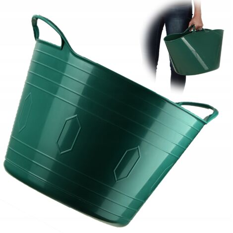 KADAX Cesta flexible universal para la colada, lavabo, 26L, verde