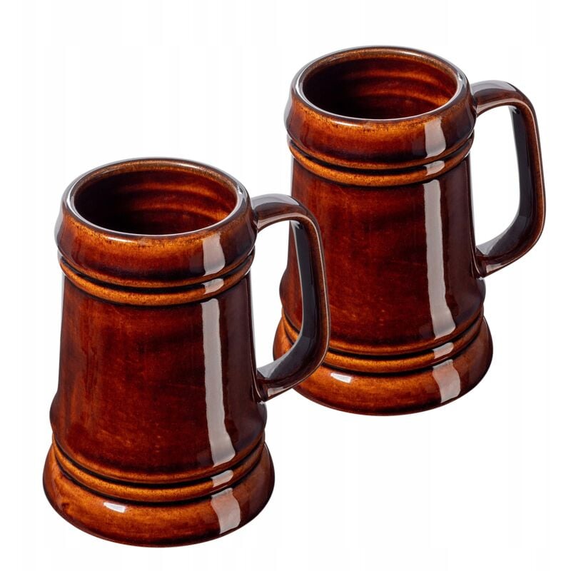 Kadax - Chope à Bière 500ml Chopes en grès 2 pcs