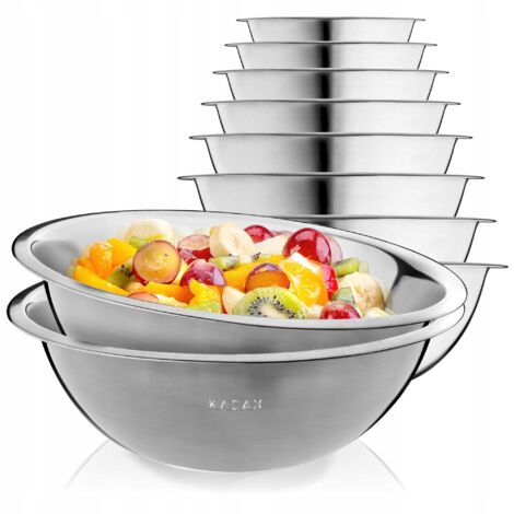 KADAX Ciotola da cucina in metallo per insalate, set da 2 pz
