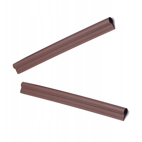 KADAX Clips para panel de cinta de valla Marrón 2 uds.