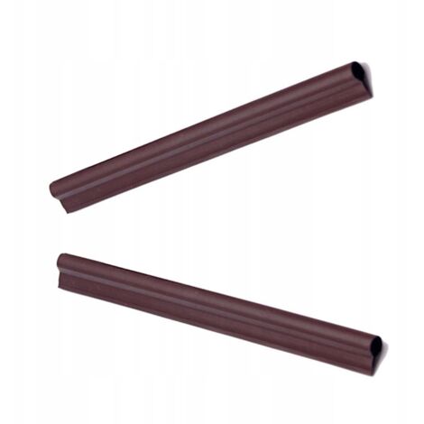KADAX Clips para panel de cinta de valla Marrón 2 uds.