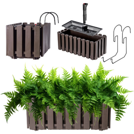 KADAX Coffre Balcon 38cm + 2 Poignées Marron