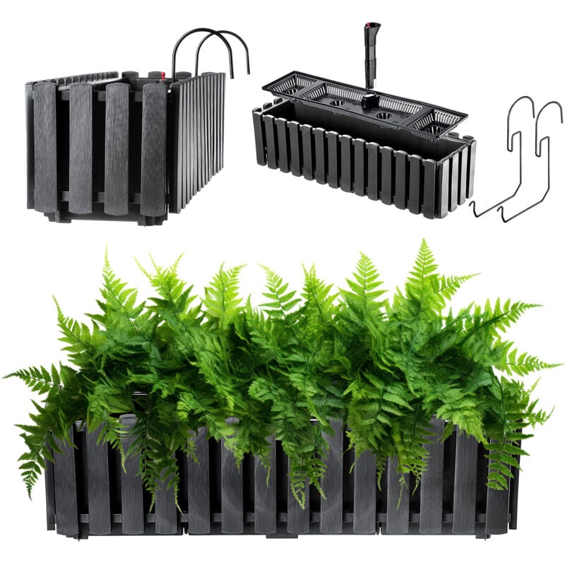 Coffre Balcon 58cm + 2 Poignées Anthracite - Kadax