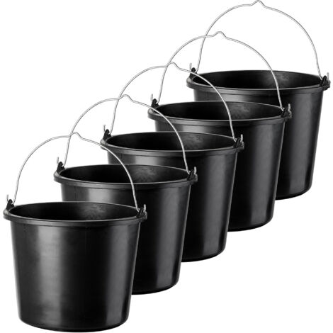 KADAX Construcción de plástico Cubo de construcción 5L 5uds