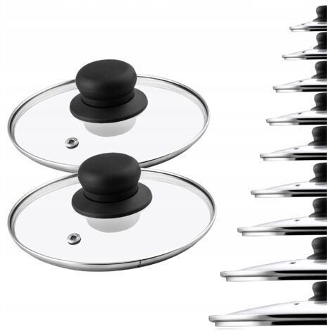 KADAX Coperchio in vetro 14 cm resistente al calore universale 2 pz