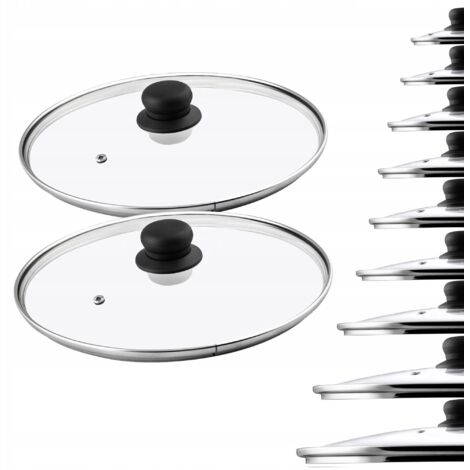 KADAX Coperchio in vetro 26 cm resistente al calore universale 2 pz