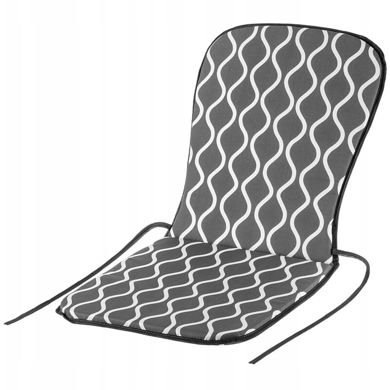 KADAX Coussin de chaise de jardin, 74 x 38 x 2 cm, en coton, pour fauteuil de jardin, à dossier haut, gris
