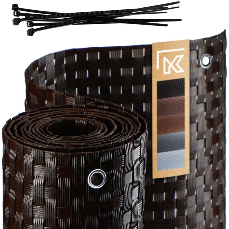 Kadax - Couverture de balcon Tapis de balcon en technorattan 0,9x7m