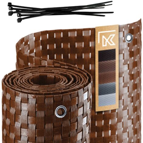 KADAX Couverture de balcon Tapis de balcon en technorattan 1x4m