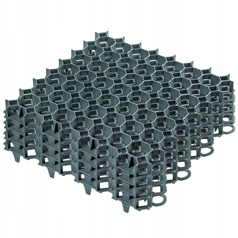 Kadax - Dalles Stabilisatrices en Plastique 50 cm, Stabilisateurs de Gravier, Dalles à Engazonner pour Jardins, Grilles de Gazon (Vert, Lot de 4)