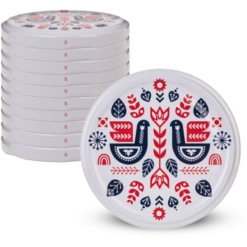 Deckel Fi82 10er-pack Muster Kurpie Folk - Kadax