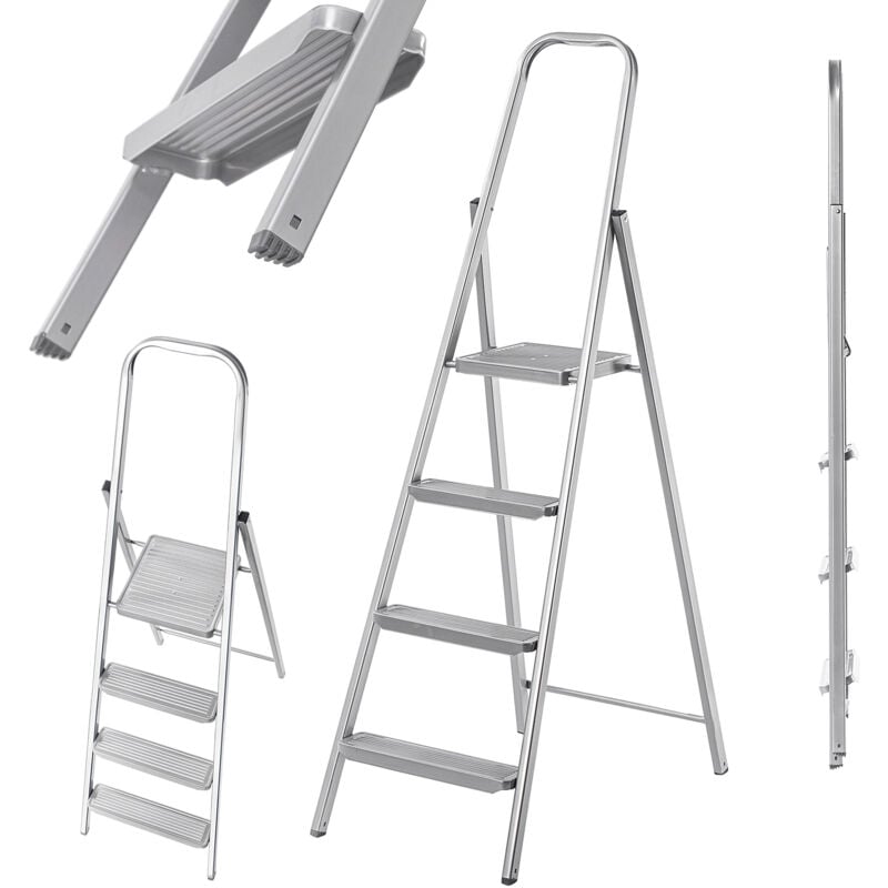 Chelle en acier, 4 marches, universelle, unilatérale, pliable, maison - Kadax