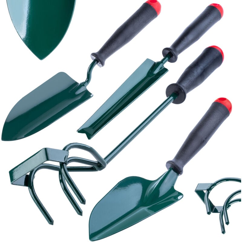 Ensemble d'outils de jardin 4en1 spatule coupe conditionneur de sol - Kadax