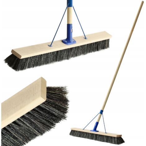 KADAX Escoba universal cepillo de calle 80 cm con mango