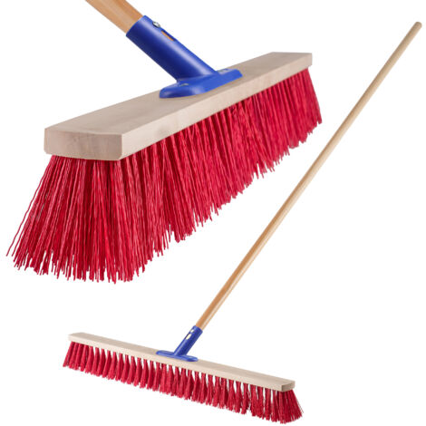 KADAX Escoba urbana de 80 cm, barredora de nailon con palo de 160 cm de ancho