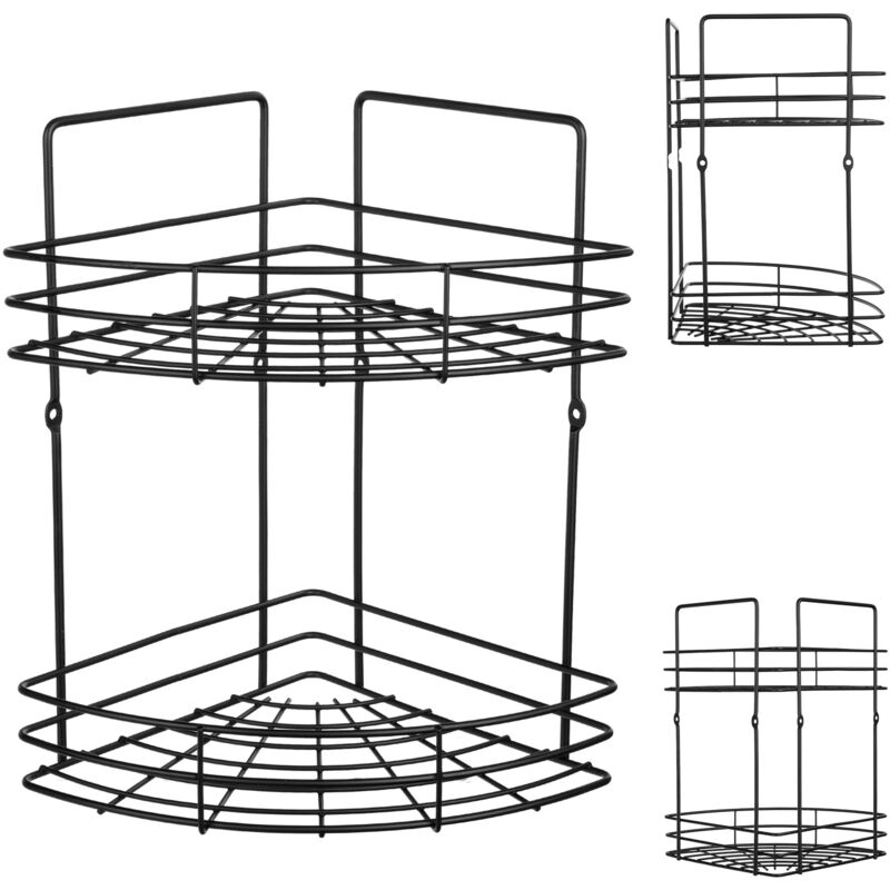 Kadax - Etagère Salle De Bain Etagère Suspendue Douche Noir