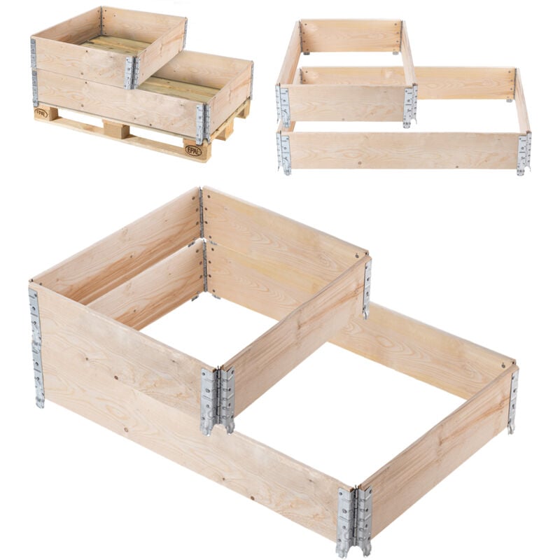 Kadax - Extension Palette 60x80cm + Ensemble Lit Conteneur Palette 120x80cm