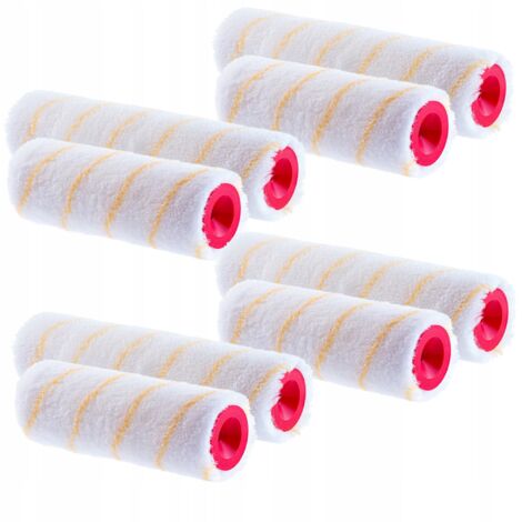 KADAX Farbwalze Set, Farbrolle, Weiß gestreift, 20 cm + 25 cm, 4 Stück