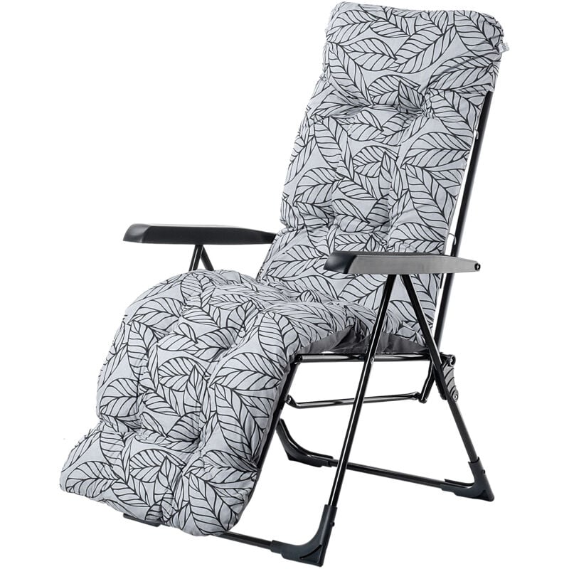 Fauteuil de Jardin, Transat de Plage, Touristique Pliant, Terrasse Ajustable - Kadax