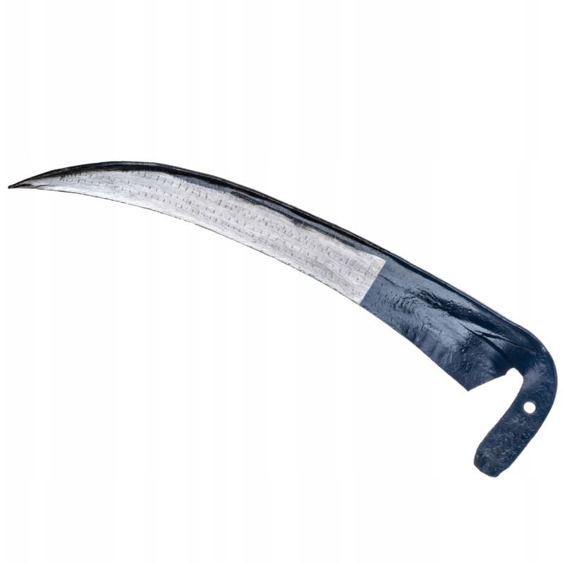 Faux à Main Forgé Herbe Aiguisée Métal 50cm Solide Jardin Forêt - Kadax