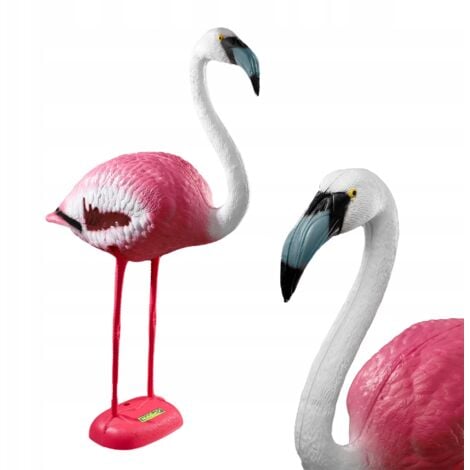 KADAX Figurine de jardin flamant rose, 80 cm, en plastique, statue de jardin exotique, statue de bassin rose, décoration de jardin pour étang (80 cm)