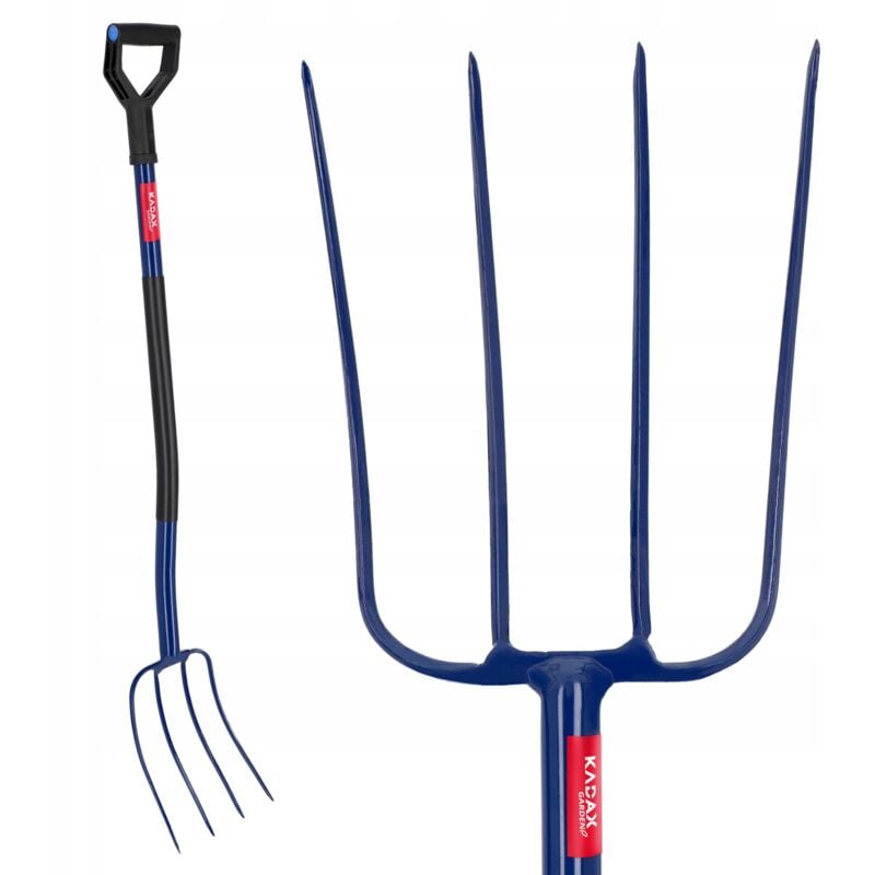 Kadax - Fourches De Jardin 4 Dents Métal Pour Composter Foin 130cm