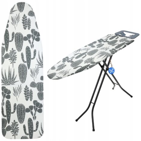 KADAX Funda para tabla de planchar 132x48cm Soporte extensible Cactus
