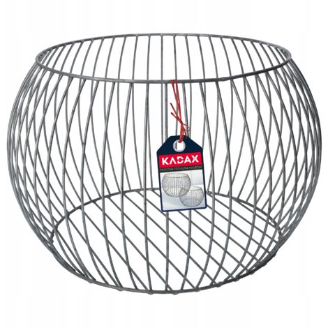 KADAX Gabionen-Pflanzkorb, Gabione, runder, aus verzinktem Stahl, 65 cm