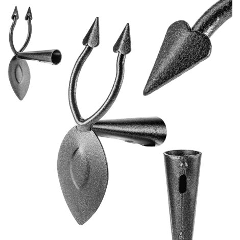 KADAX Gancio da giardino Artigli Balsamo per orticoltura in acciaio 2 denti per aerazione