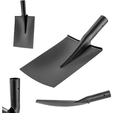 KADAX Gartenspaten ohne Griff, Schwarz 40.5x20 cm