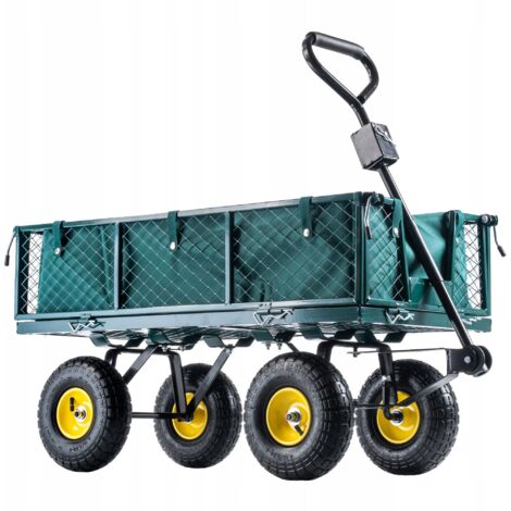 KADAX Gartenwagen, 120L, Grün/Schwarz