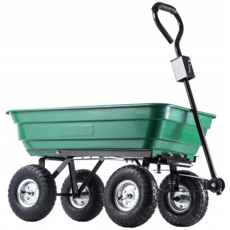 KADAX Gartenwagen, 75L, Grün/Schwarz