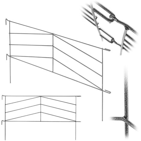 KADAX Gartenzaun Geschweißter Metallzaun Palisadenzaun 100cm hoch
