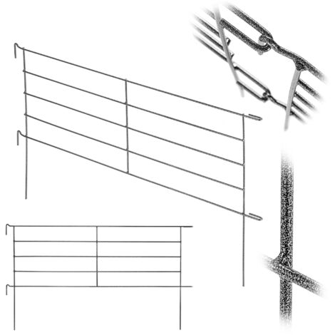 KADAX Gartenzaun Geschweißter Metallzaun Palisadenzaun 100cm hoch